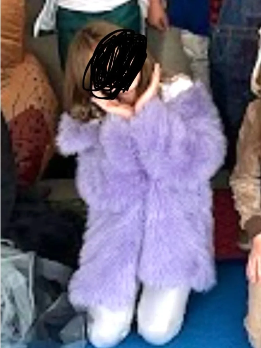 Lola + The Boys Lavender Faux-Fur Girls Coat